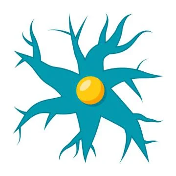 Nerve Cell Icon Stock Illustration