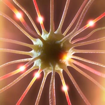 Nerve Cell Pulse Stock Illustration