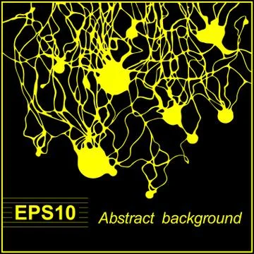 The nerve cells of man. Molecule Structure of threads.  Vector Illustrazione stock