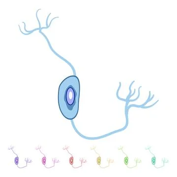 Nerve neurons cartoon vector graphic Stock Illustration