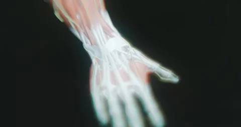 Nerves and muscles of the human hand Stock Footage 313623524