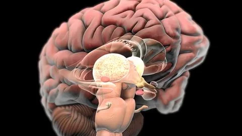 Nerves that reach the brain Stock Illustration