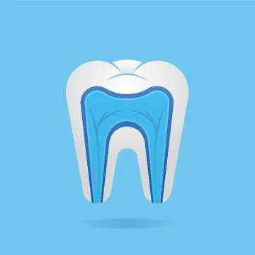Nerves In Tooth Stock Illustration