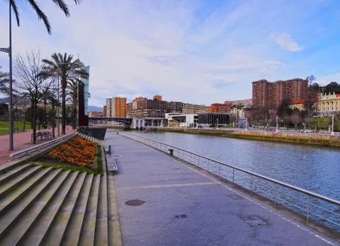 Nervion river in bilbao Stock Photos