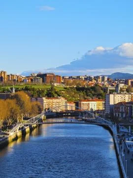 Nervion river in bilbao Stock Photos