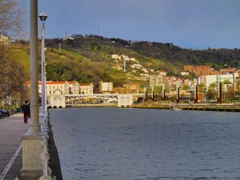 Nervion river in bilbao Stock Photos