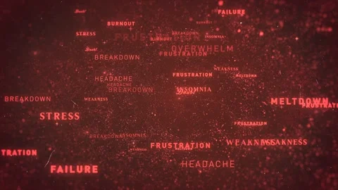 Nervous Breakdown And Burnout Graphic Concept Background Stock Footage 337896116