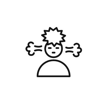 Nervous breakdown icon vector set collection for web Stock Illustration