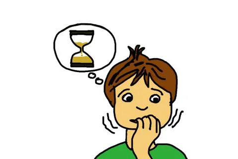 Nervous child Stock Illustration