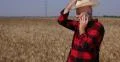 Nervous Farmer Phone Talk Upset Attitude Irritated Conversation Wheat Harvesting 4k or 4k+ Resolution