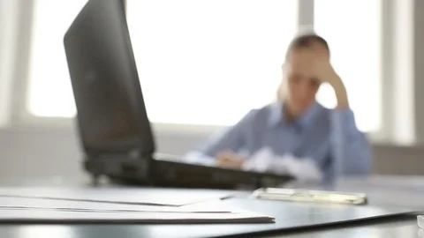 Nervous female office worker throwing crumpled paper. Stock Footage 85976260