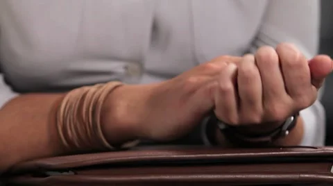 Nervous fingers Stock Footage