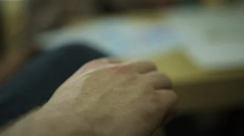 Nervous hand man Video stock 42176608