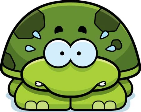 Nervous little turtle Stock Illustration