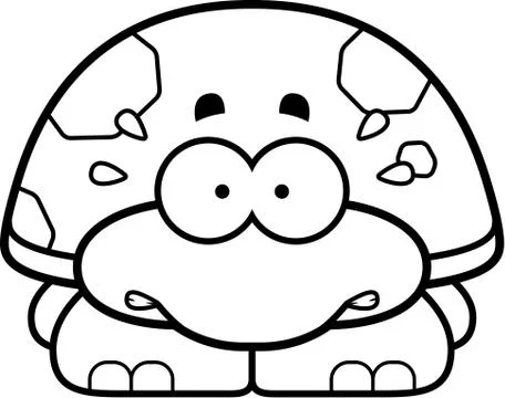 Nervous Little Turtle Stock Illustration
