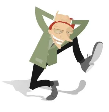 Nervous man Stockillustratie