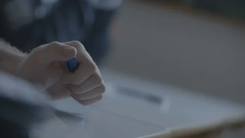 Nervous students before exam Stock Footage 100973940