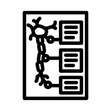 Nervous system study neurologist line icon vector illustration イラスト素材