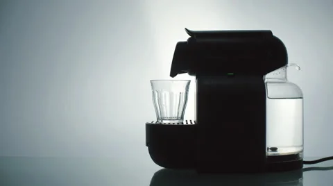 "Nespresso coffee maker making cup of coffee/espresso in small glass. 動画素材 47482676