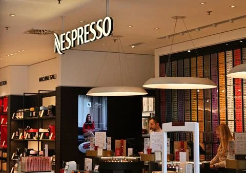 Nespresso store interior Foto stock