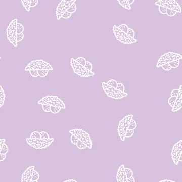 Nest with bird eggs line vector seamless pattern イラスト素材