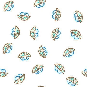Nest with bird eggs vector seamless pattern Illustrazione stock