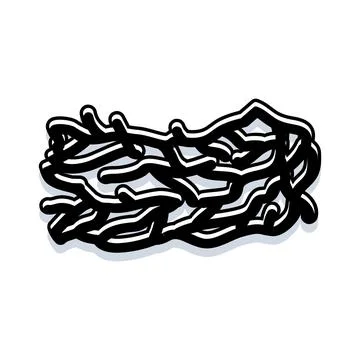 Nest construction with twigs and branches vector illustration Stock Illustration