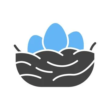 Nest Icon Image. Stock Illustration