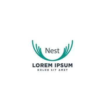 Nest line simple logo template vector illustration icon element 스톡 일러스트