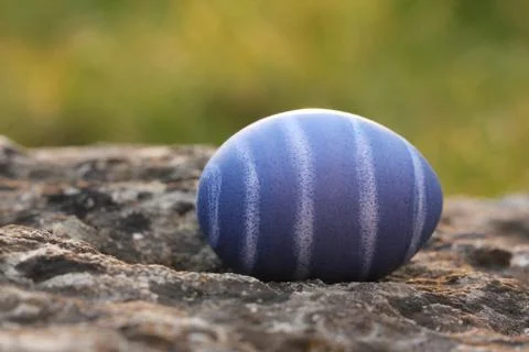 Nest of natural-colored Easter eggs Stock Photos