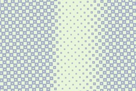 Nested blue squares form a rhythmic field over a pale gray surface, with de.. Stock Illustration