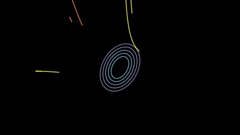 Nested Conic Explosions Stock Footage 308386286