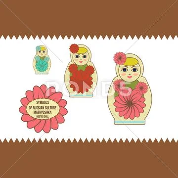 Nested doll 库存插图