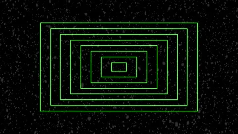 Nested Green Rectangles Over Dark Speckled Background Stock Footage 317546128