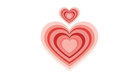Nested hearts illustration Illustrazione stock