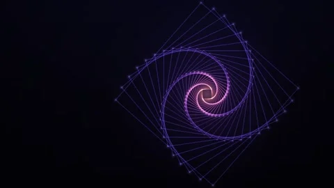 Nested Rotating Squares Spiral Twist Gradient Seamless Loop Видео 347071706