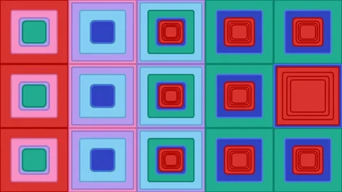 Nested Square Pattern Stock Footage 348319358