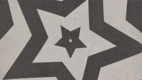 Nested stars, silkscreen print seamless loop Stock Footage 346768831