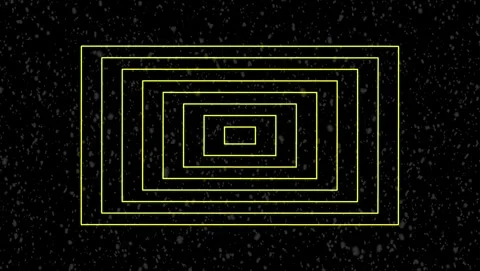 Nested Yellow Rectangles Over Dark Speckled Background Stock Footage 317546132