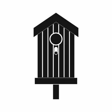 Nesting box icon, black simple style Illustrazione stock