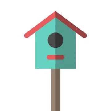 Nesting box or birdhouse Stock Illustration