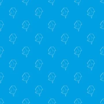 Nesting box pattern seamless blue Illustrazione stock