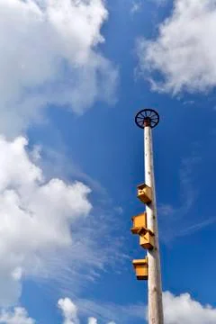 Nesting boxes for the birds Foto stock