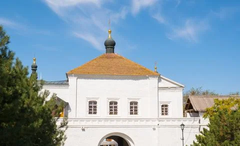 Nestled in the heart of the Astrakhan Kremlin, the Trinity Cathedral is a s.. Stock Photos