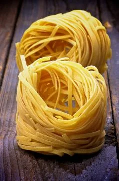 Nests of Raw Vermicelli Stock Photos
