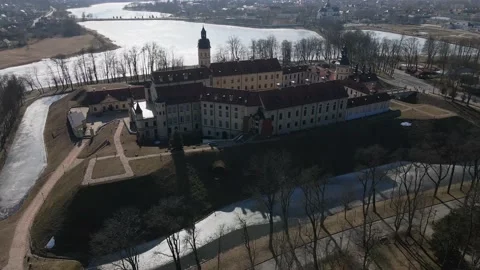 Nesvizh castle from the drone view Vidéo 221697585