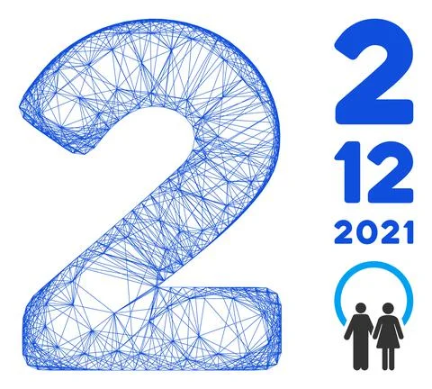 Net 2 Digit Vector Mesh 스톡 일러스트