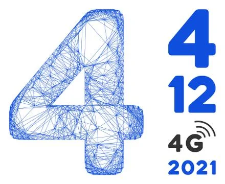 Net 4 Digit Vector Mesh Stockillustratie