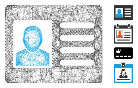 Net Account Card Vector Mesh Stockillustratie