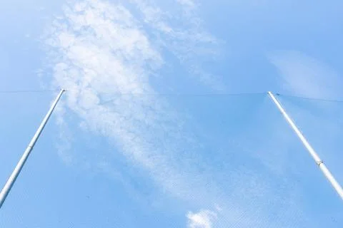 Net and blue sky background Stock Photos